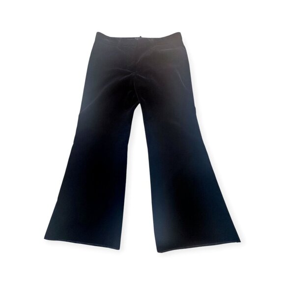 Nili Lotan Derek Velvet Flared Pants, Dark Navy, Made in USA, Size 10, New with - Picture 6 of 15